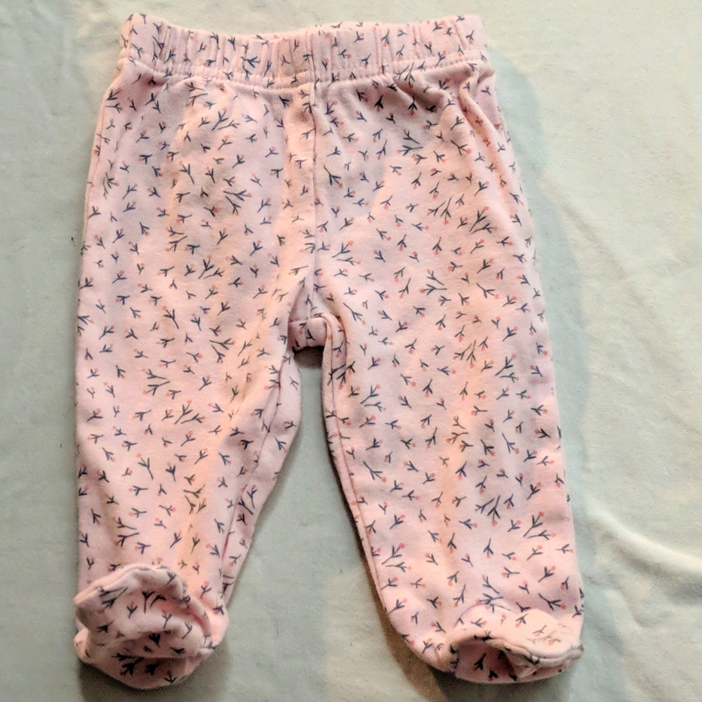 3 month baby girl footie pants
